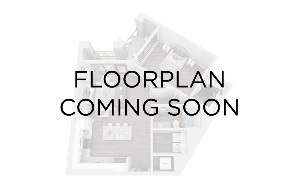 a6 - 1 bedroom floorplan layout with 1 bathroom and 797 square feet